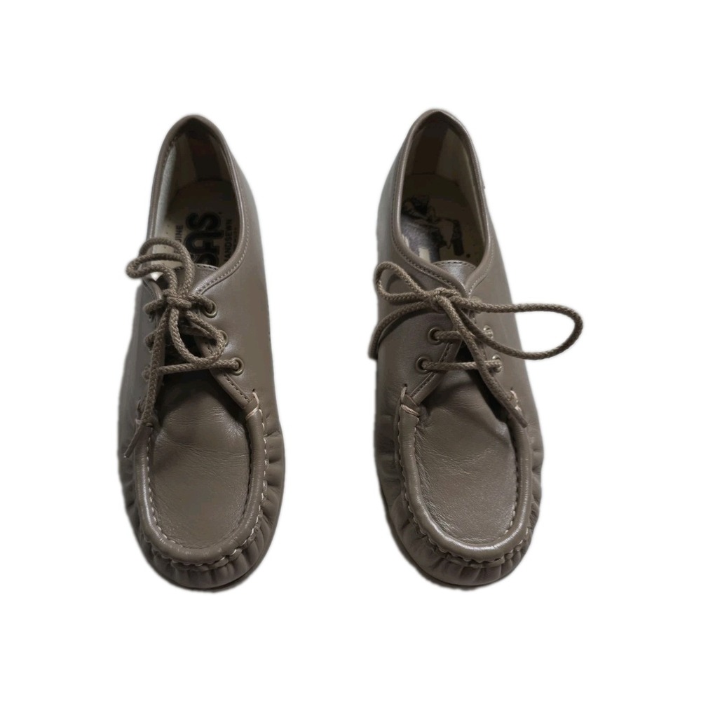 SAS Siesta Womens 7.5 M Mocha Brown Leather Lace Up Loafers NWOB Shoes USA